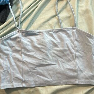 Medium blue crop top